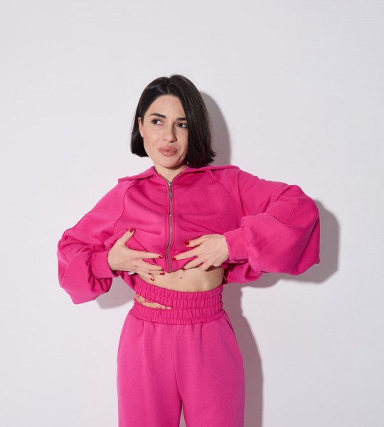 Штани Elastic Accent Pants Малина | Showroom By Nona — зображення 2 Штани Elastic Accent Pants Малина | Showroom By Nona — зображення 2